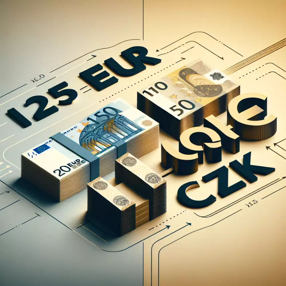 125 eur to czk